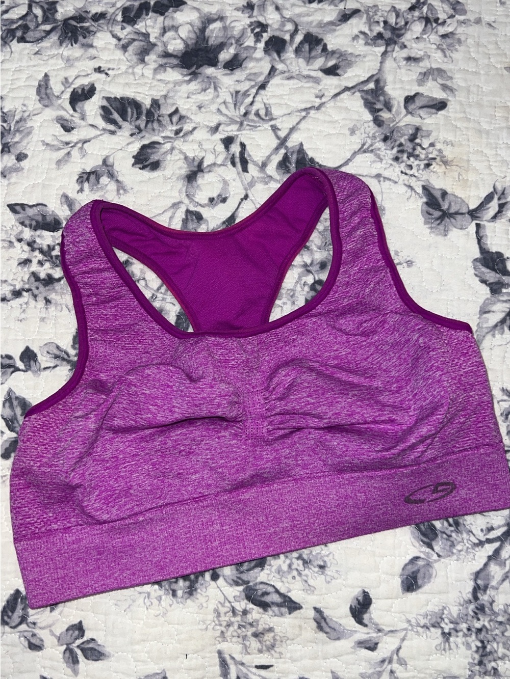 Champion Heathered Purple Racerback Sports Bra